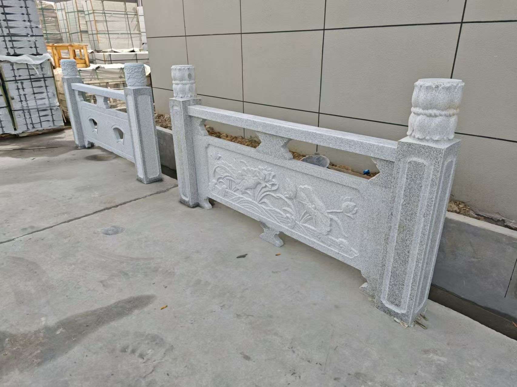 三亚芝麻白河道栏杆 石材栏杆